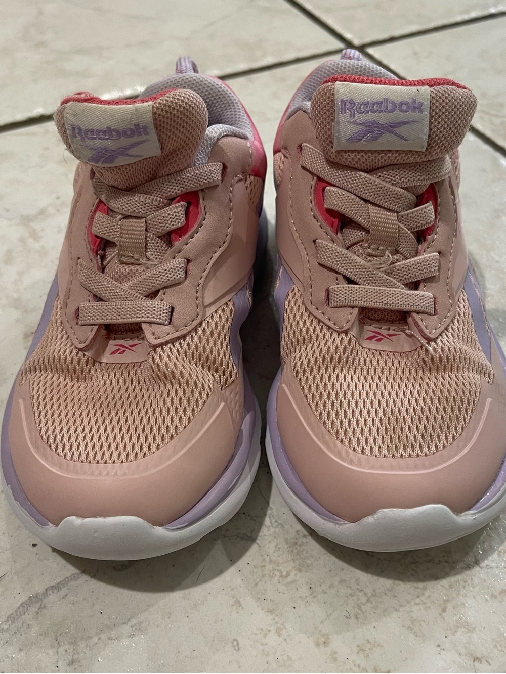 Reebok Girls Pink and Lavender Athletic Sneakers